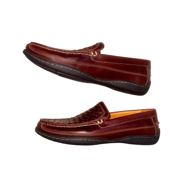 JOHNSTON & Murphy Fowler Woven Venetian flex dress shoes men’s size 8 main image 4